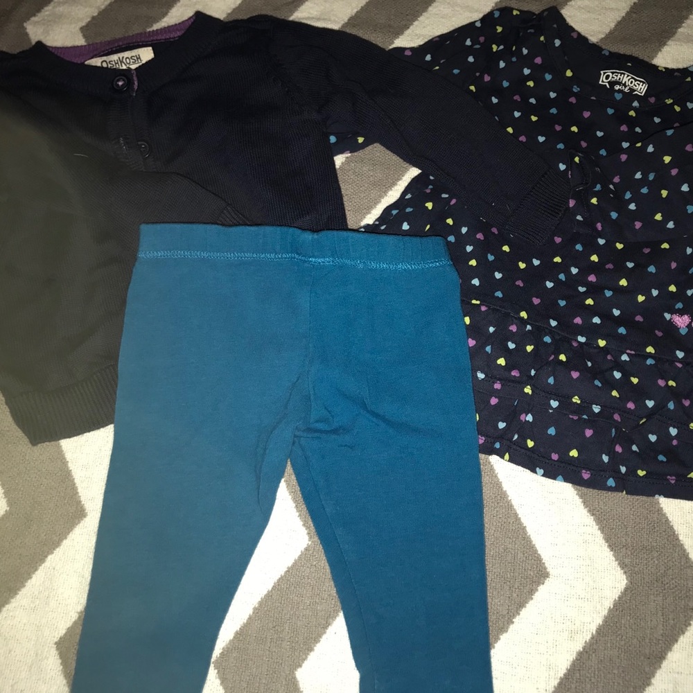 Osh kosh b gosh 3 pc cardi set